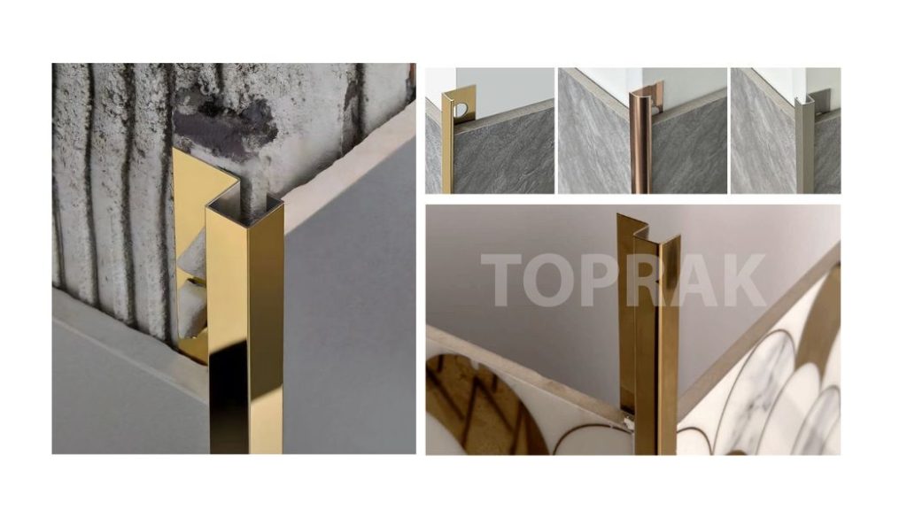 راهنمای کامل نصب نوار کنج کاشی و سرامیک 2 نصب نوارکنج کاش یو سرامیک توپراک